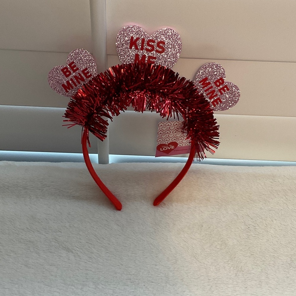 Red and Pink Heart Headband